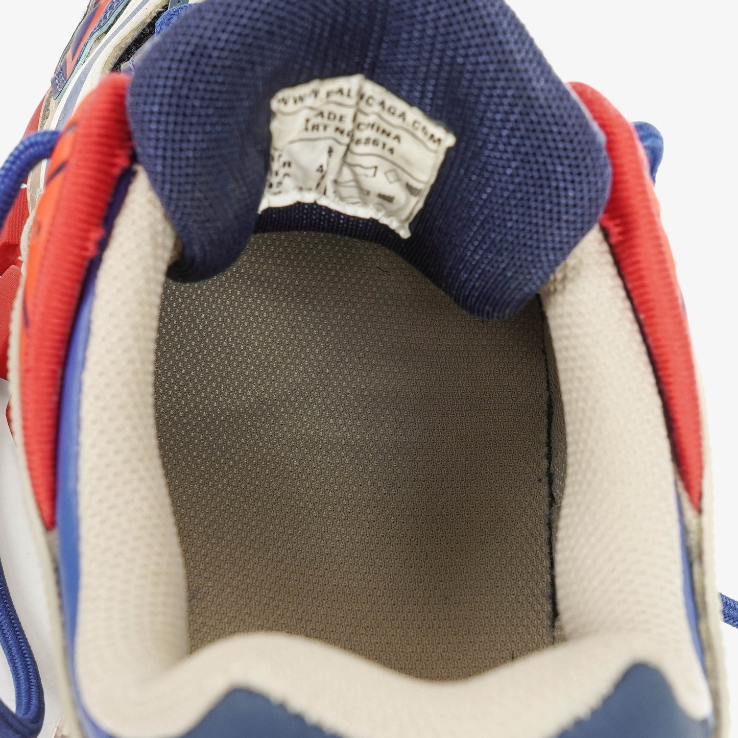 Balenciaga Track.2 Rubber Mesh Bi-Color Beige Blau Rot Open Sneakers 42