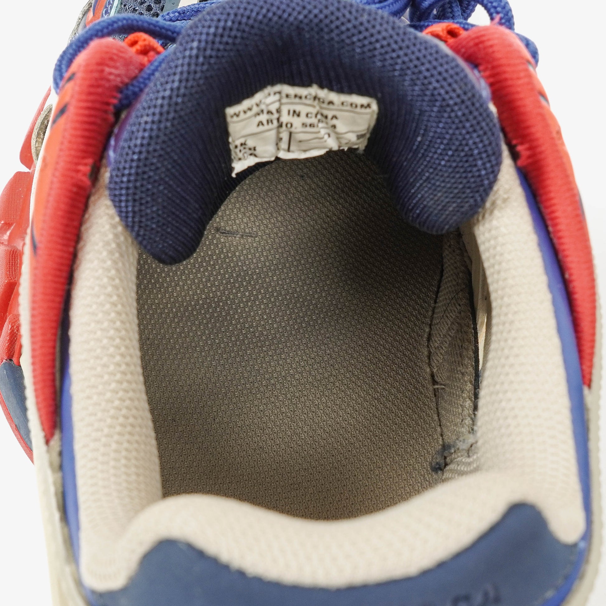 Balenciaga Track.2 Rubber Mesh Bi-Color Beige Blau Rot Open Sneakers 42