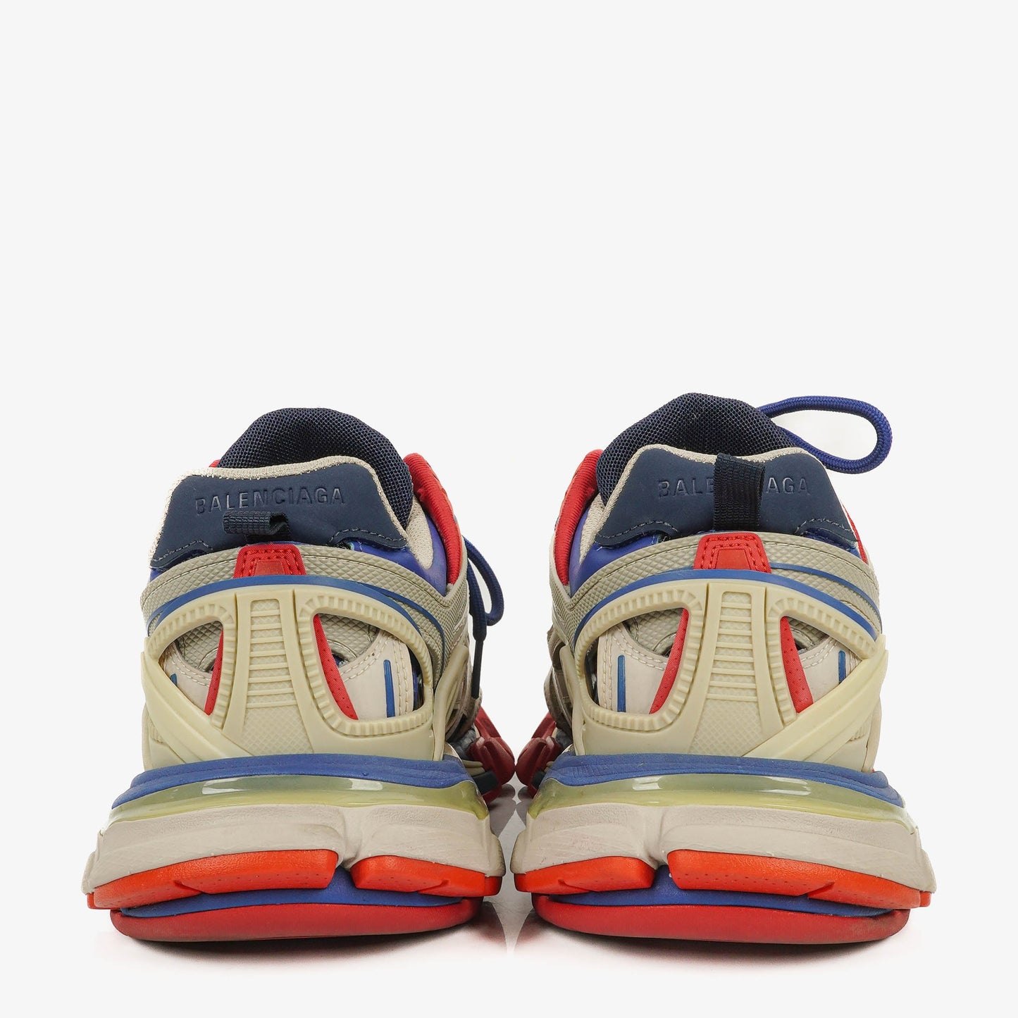 Balenciaga Track.2 Rubber Mesh Bi-Color Beige Blau Rot Open Sneakers 42