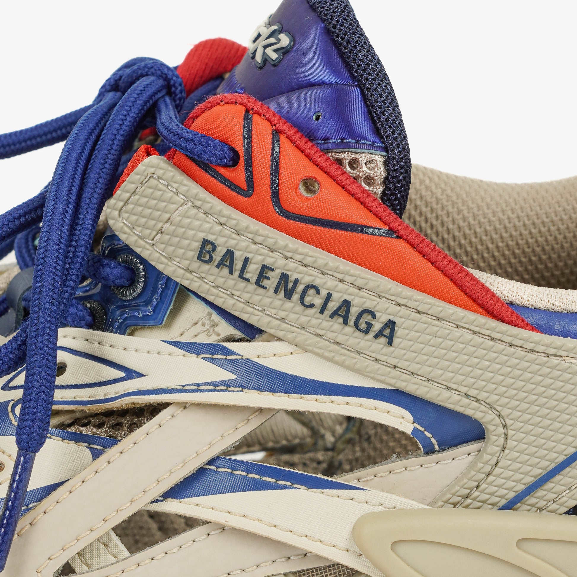 Balenciaga Track.2 Rubber Mesh Bi-Color Beige Blau Rot Open Sneakers 42
