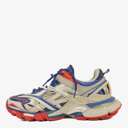 Balenciaga Track.2 Rubber Mesh Bi-Color Beige Blau Rot Open Sneakers 42