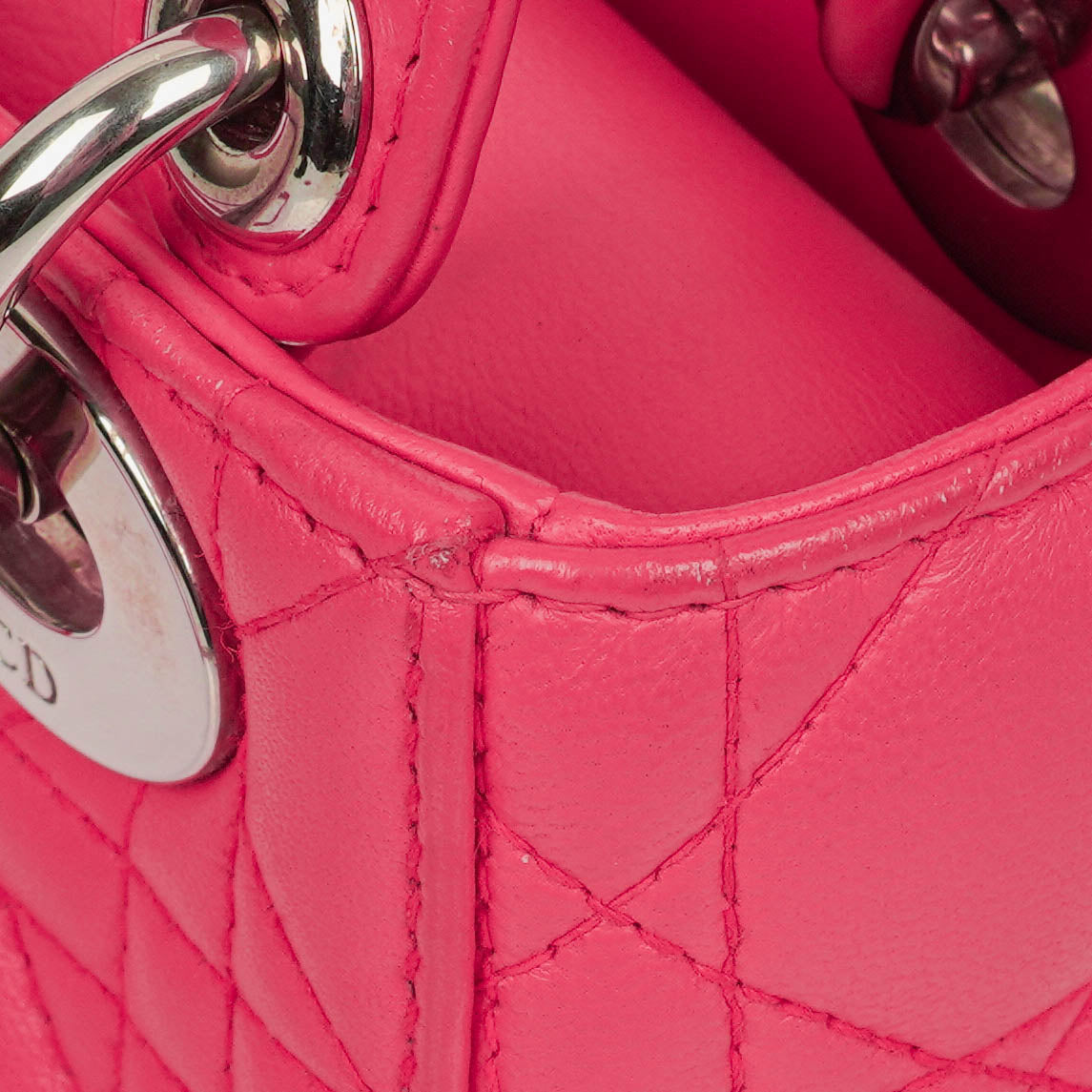 Christian Dior Mini Lady Dior Cannage-Steppledertasche