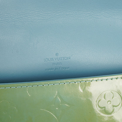 Louis Vuitton Thompson Monogram Vernis grüne Leder Schultertasche