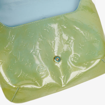 Louis Vuitton Thompson Monogram Vernis grüne Leder Schultertasche