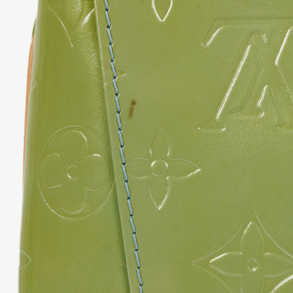 Louis Vuitton Thompson Monogram Vernis grüne Leder Schultertasche
