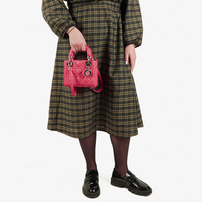 Christian Dior Mini Lady Dior Cannage-Steppledertasche