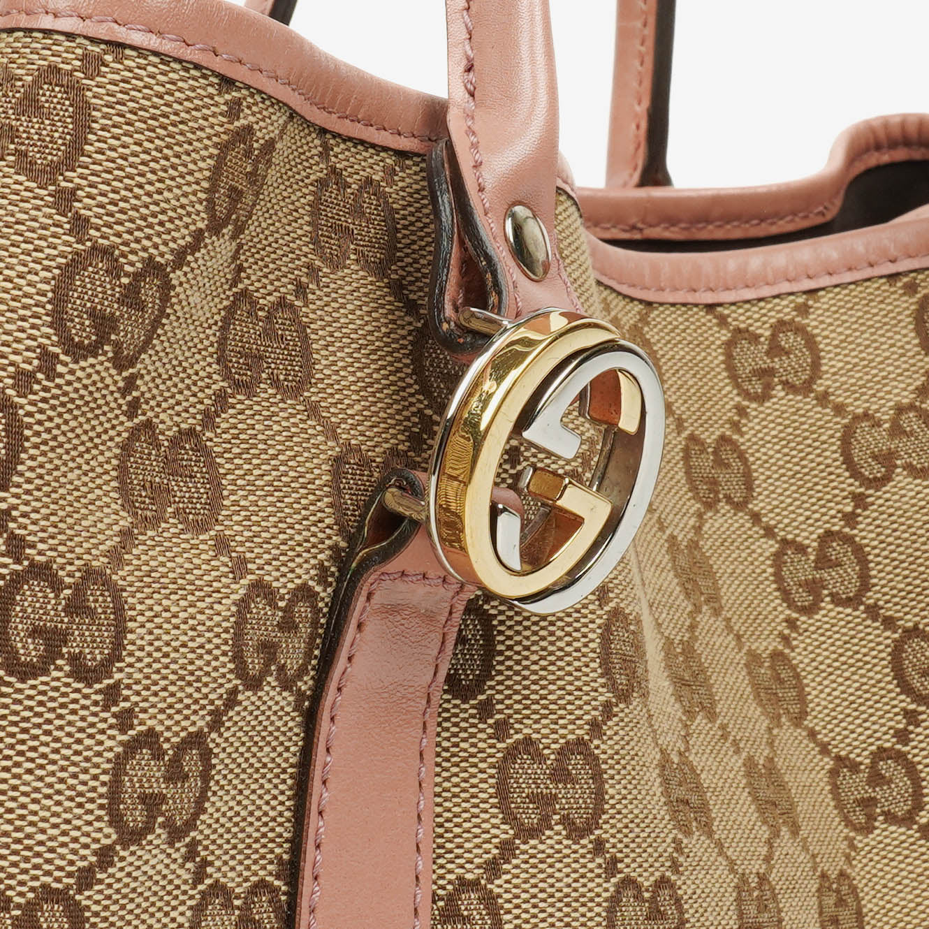 Gucci Twins Tragetasche aus Monogramm Canvas