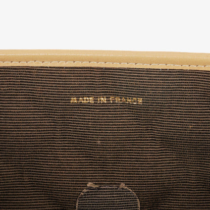 CHANEL Mini Flap Bag aus beigem gestepptem Lammleder mit 24K vergoldeten Beschlägen
