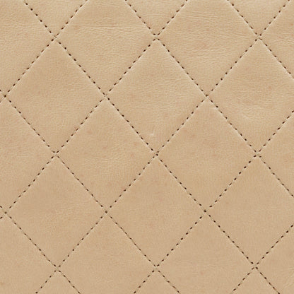 CHANEL Mini Flap Bag aus beigem gestepptem Lammleder mit 24K vergoldeten Beschlägen