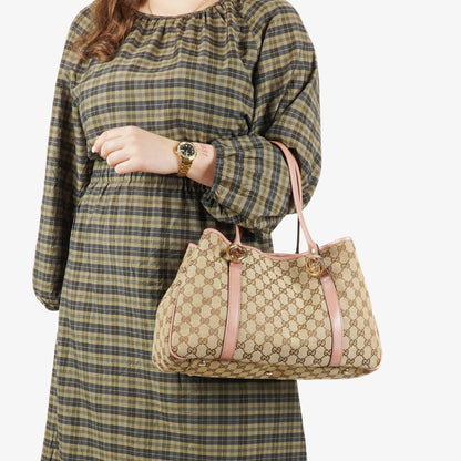Gucci Twins Tragetasche aus Monogramm Canvas