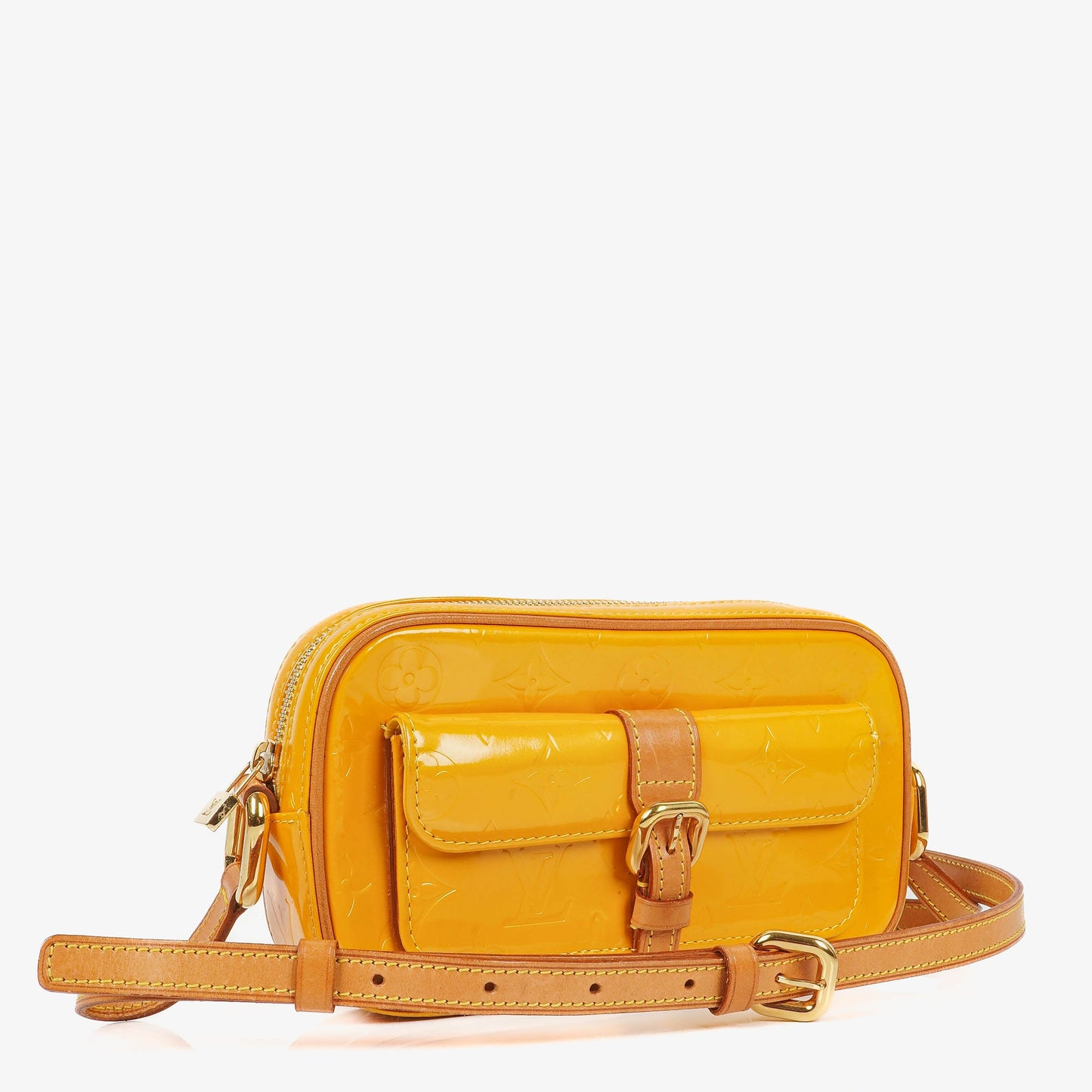 Louis Vuitton Christie Monogram aus gelbem Monogram Vernis