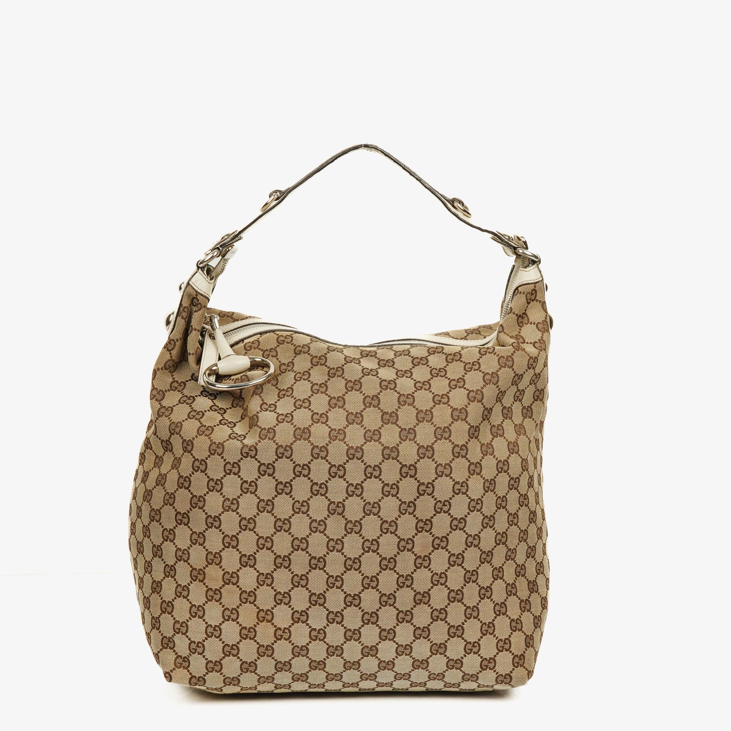 Gucci große Icon Bit Hobo Tasche aus GG Canvas