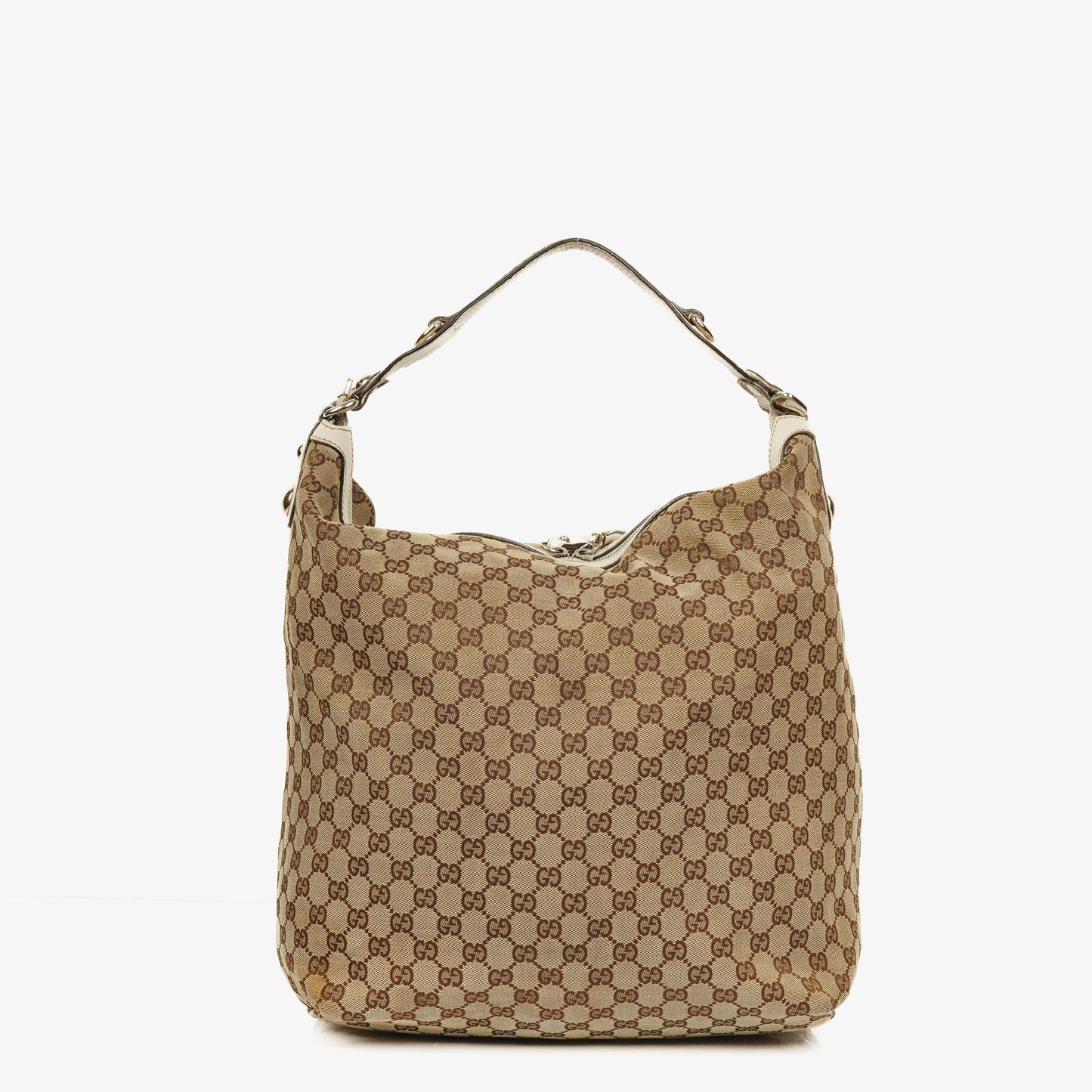 Gucci große Icon Bit Hobo Tasche aus GG Canvas