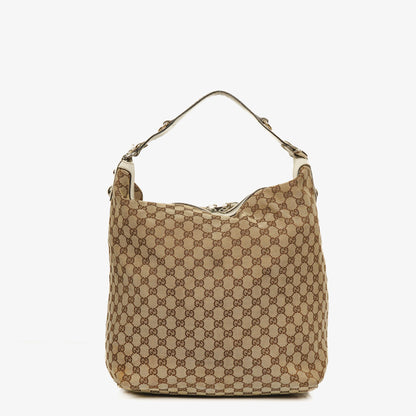 Gucci große Icon Bit Hobo Tasche aus GG Canvas