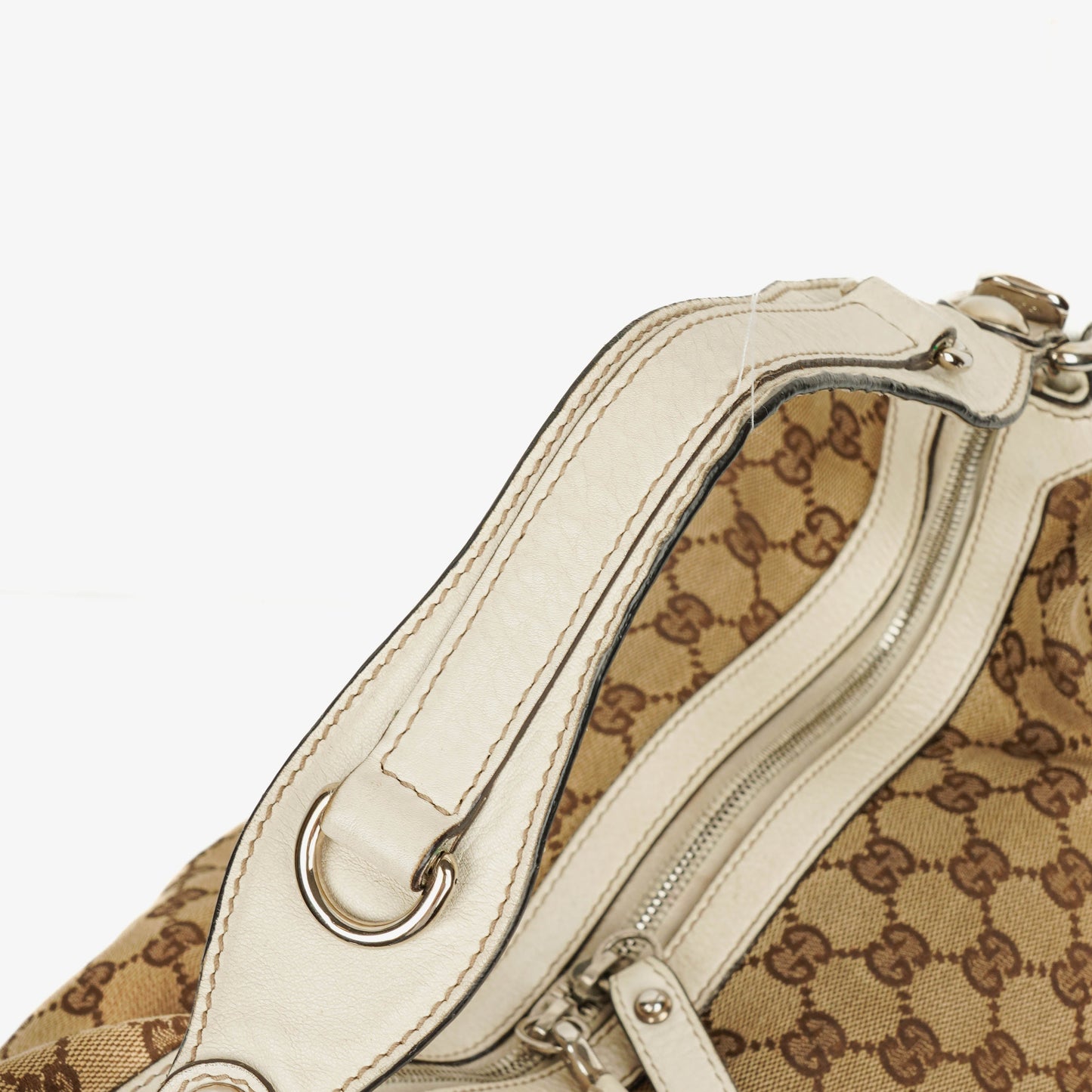 Gucci große Icon Bit Hobo Tasche aus GG Canvas