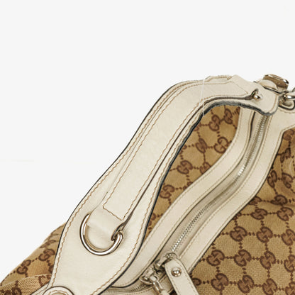 Gucci große Icon Bit Hobo Tasche aus GG Canvas