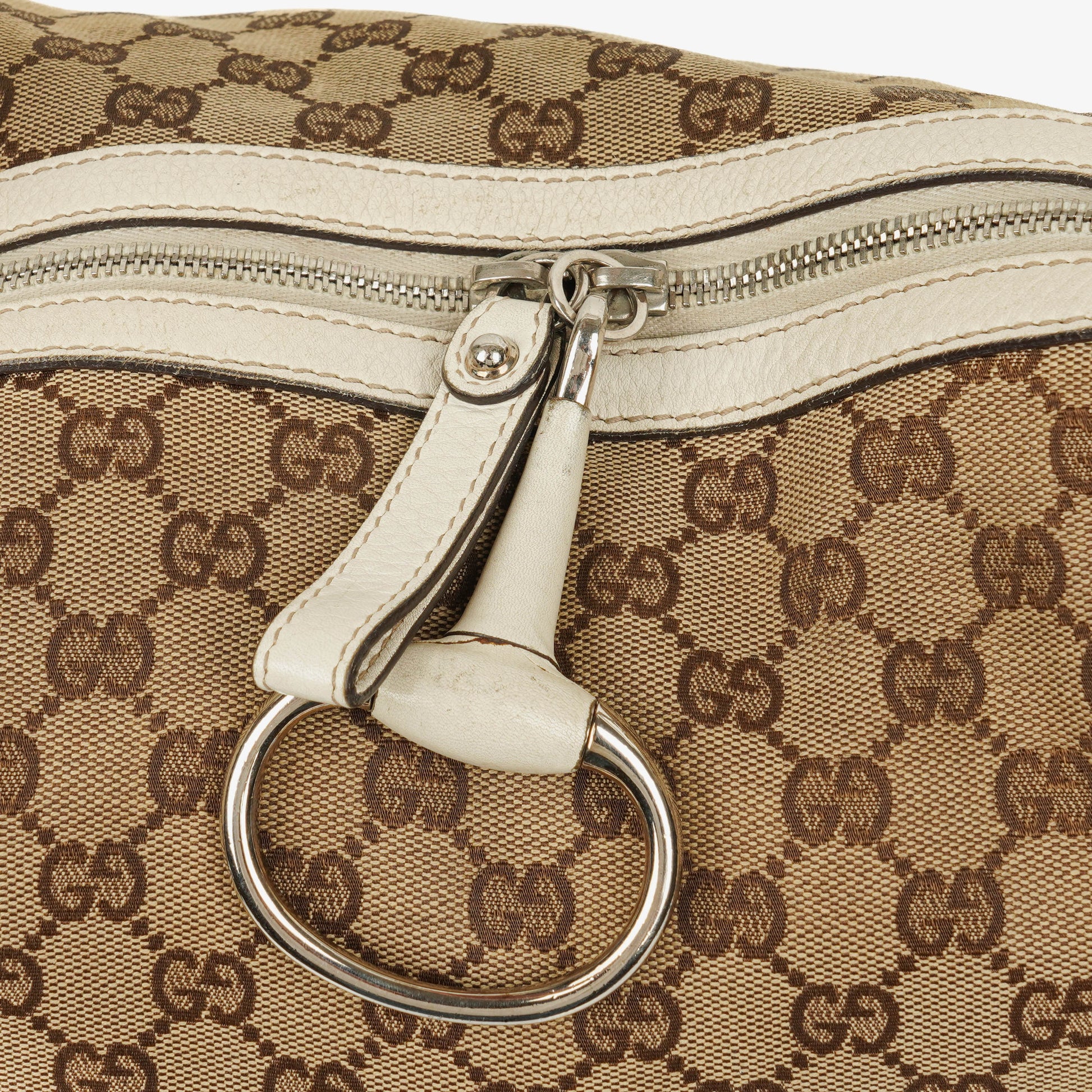 Gucci große Icon Bit Hobo Tasche aus GG Canvas