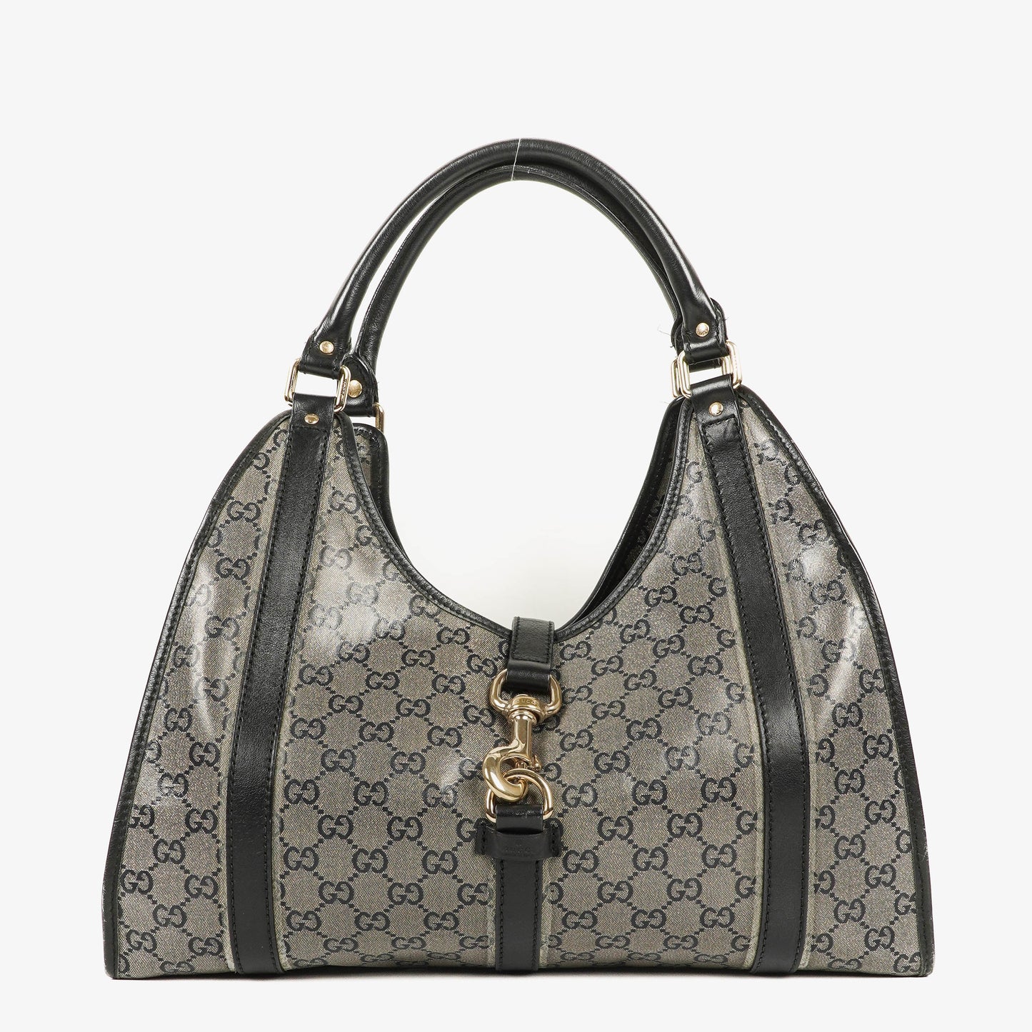 Gucci Jackie Bardot Schultertasche aus Crystal GG Canvas