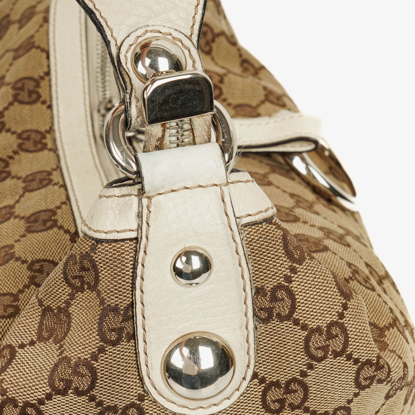 Gucci große Icon Bit Hobo Tasche aus GG Canvas