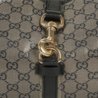 Gucci Jackie Bardot Schultertasche aus Crystal GG Canvas