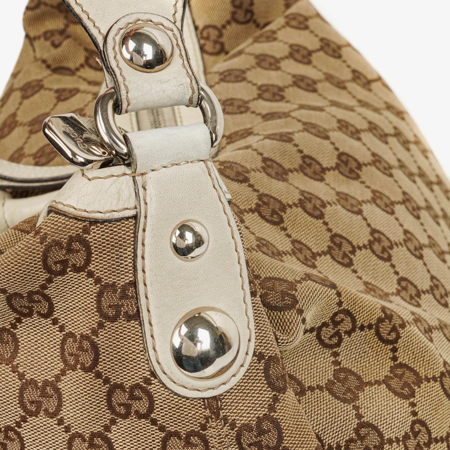 Gucci große Icon Bit Hobo Tasche aus GG Canvas