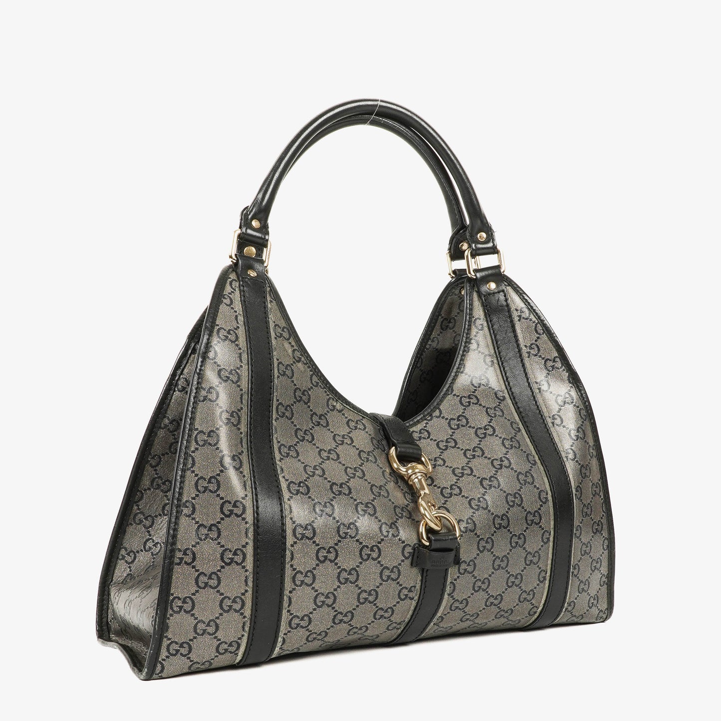 Gucci Jackie Bardot Schultertasche aus Crystal GG Canvas