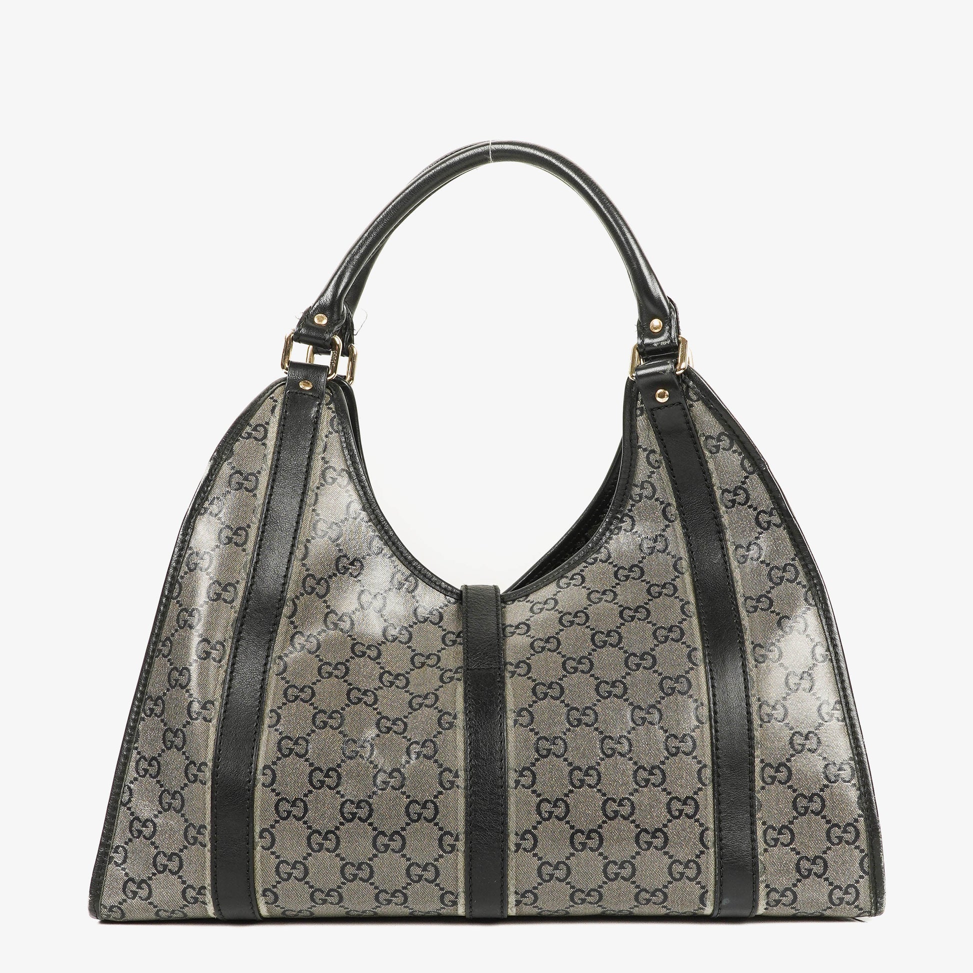 Gucci Jackie Bardot Schultertasche aus Crystal GG Canvas