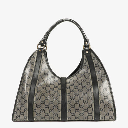 Gucci Jackie Bardot Schultertasche aus Crystal GG Canvas