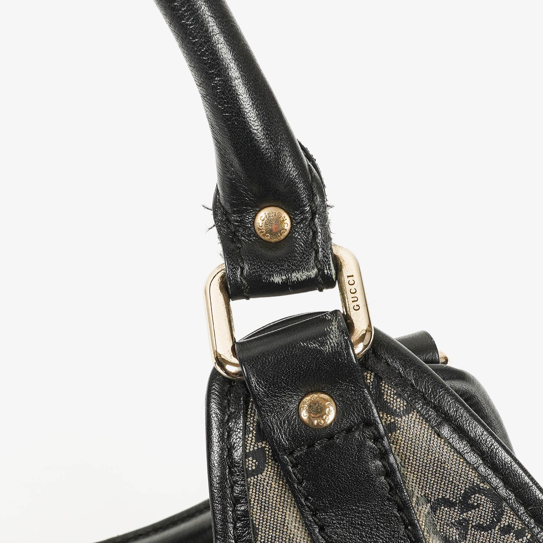Gucci Jackie Bardot Schultertasche aus Crystal GG Canvas