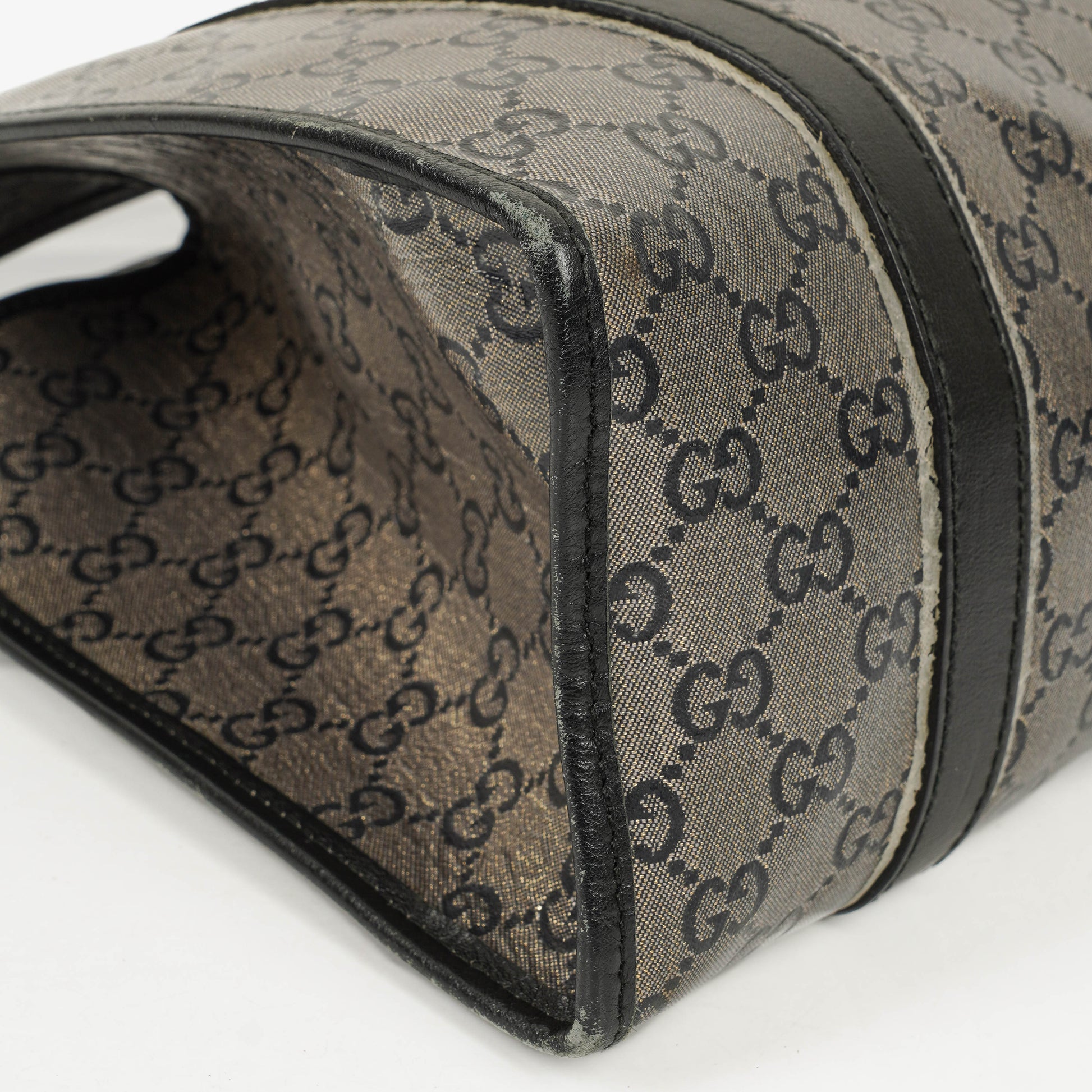 Gucci Jackie Bardot Schultertasche aus Crystal GG Canvas