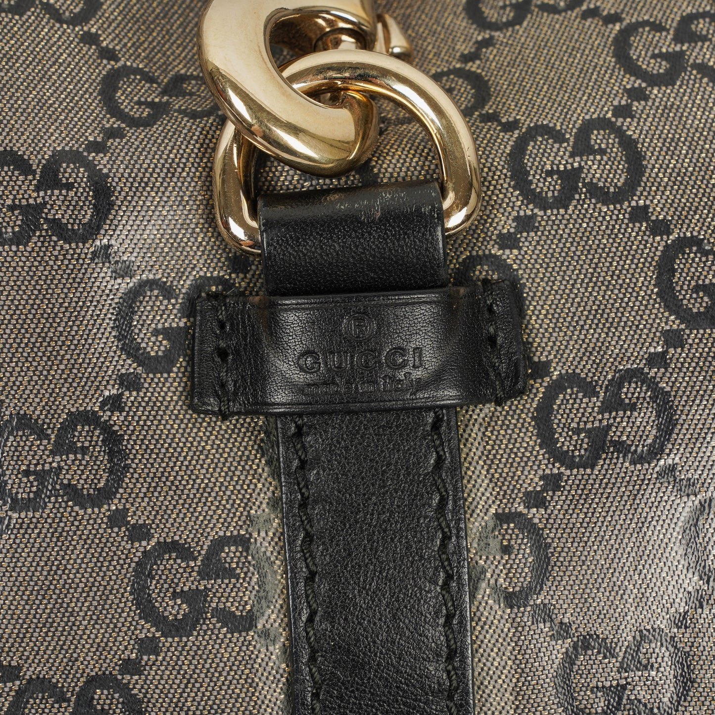 Gucci Jackie Bardot Schultertasche aus Crystal GG Canvas