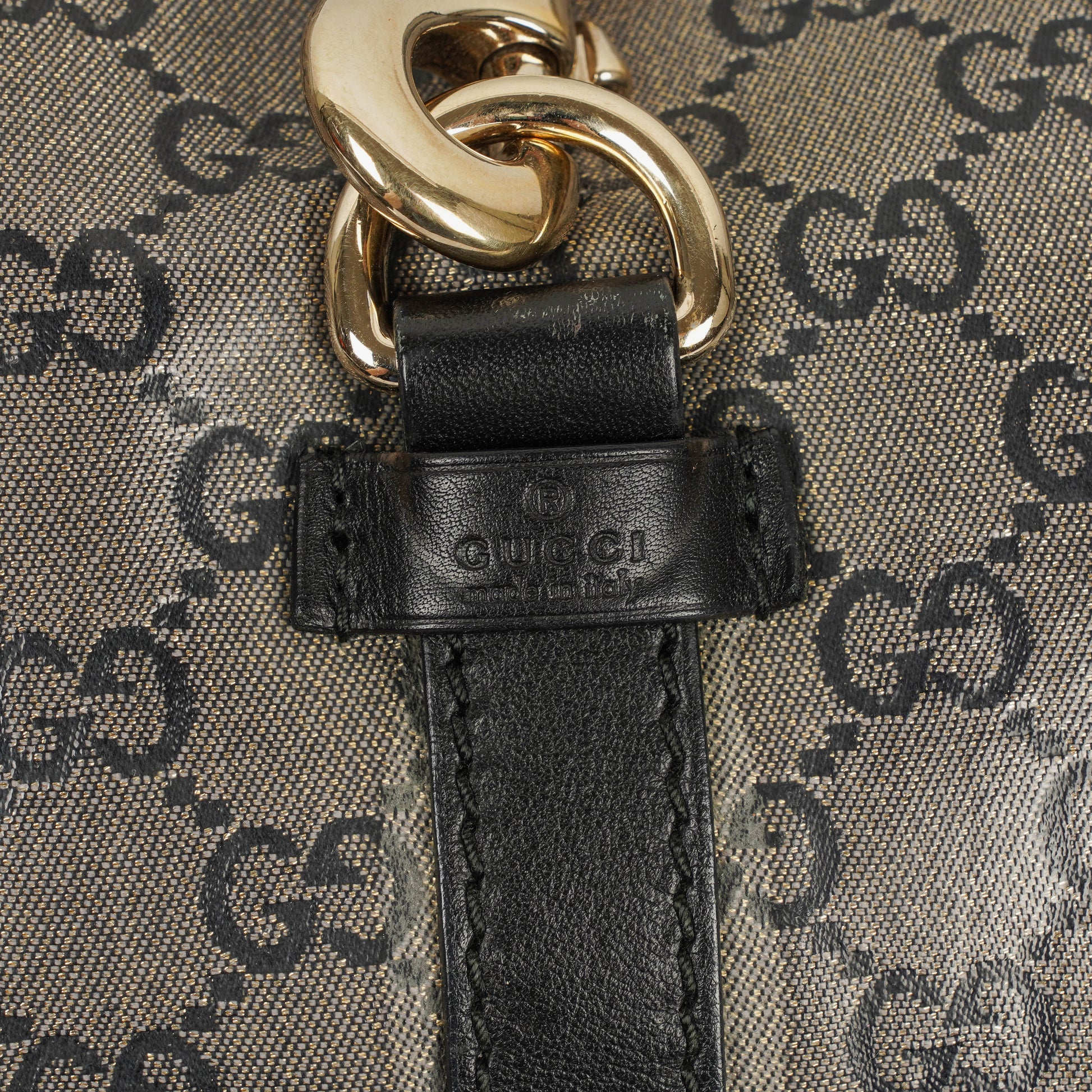 Gucci Jackie Bardot Schultertasche aus Crystal GG Canvas
