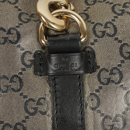 Gucci Jackie Bardot Schultertasche aus Crystal GG Canvas