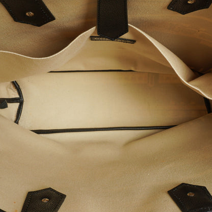 Chanel Le Train Tasche aus schwarzem beschichtetem Canvas