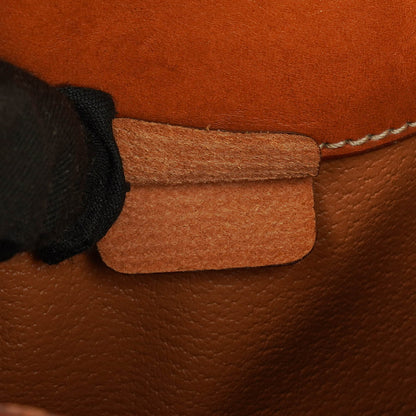 Celine Vintage Macadam Triomphe Bucket Bag mit Zugband in Braun