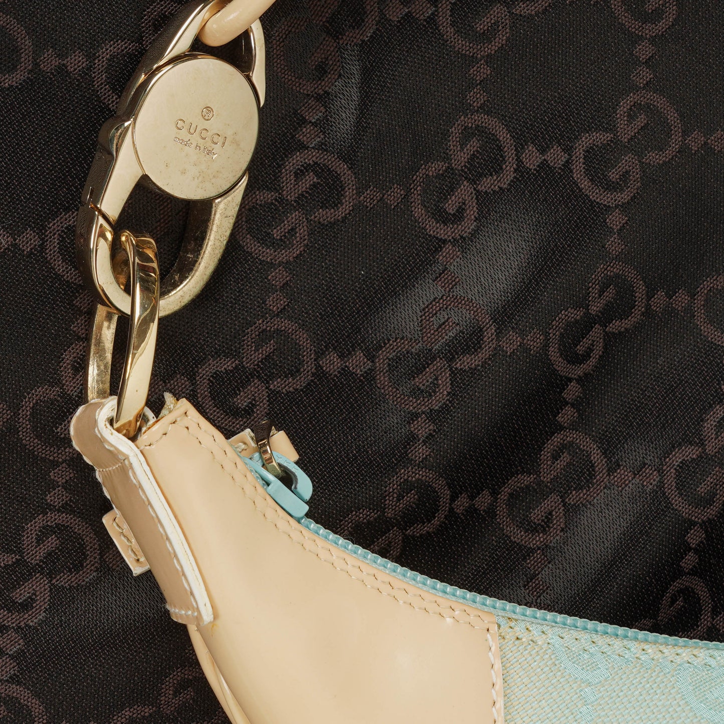 Gucci Handle Ring Hobo-Tasche aus GG Canvas