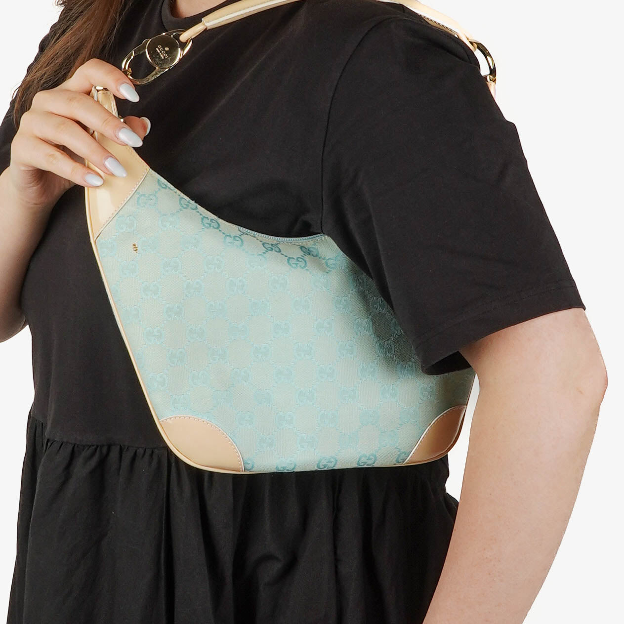 Gucci Handle Ring Hobo-Tasche aus GG Canvas