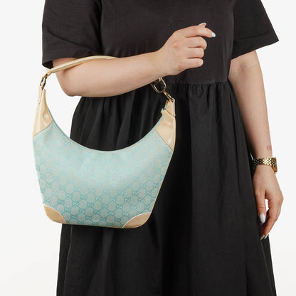 Gucci Handle Ring Hobo-Tasche aus GG Canvas