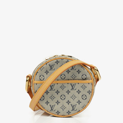 Louis Vuitton Mini Jeanne PM Schultertasche aus blauem Monogram Mini Lin