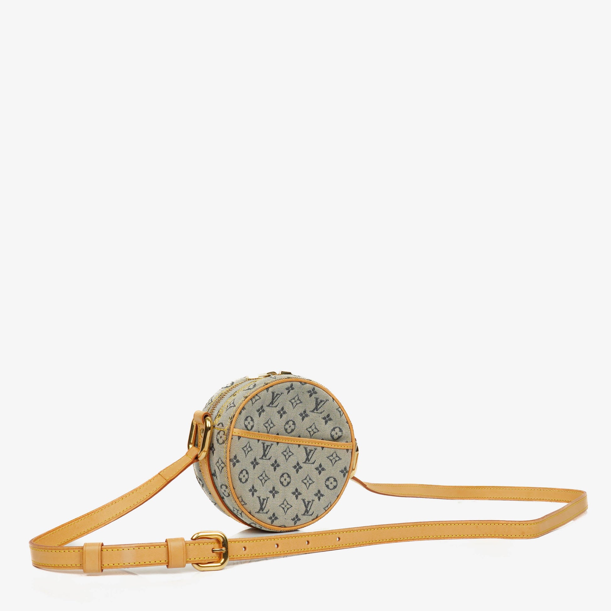 Louis Vuitton Mini Jeanne PM Schultertasche aus blauem Monogram Mini Lin