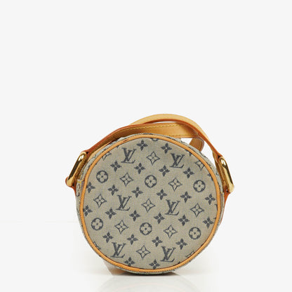 Louis Vuitton Mini Jeanne PM Schultertasche aus blauem Monogram Mini Lin