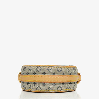 Louis Vuitton Mini Jeanne PM Schultertasche aus blauem Monogram Mini Lin