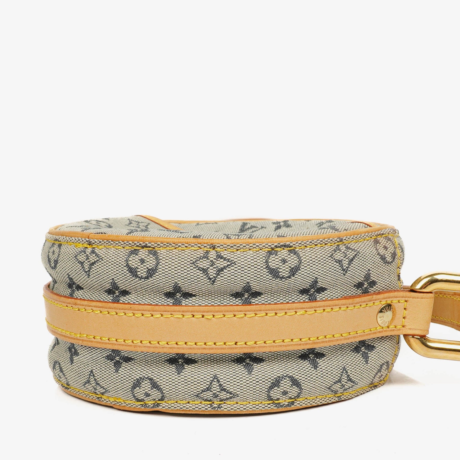 Louis Vuitton Mini Jeanne PM Schultertasche aus blauem Monogram Mini Lin