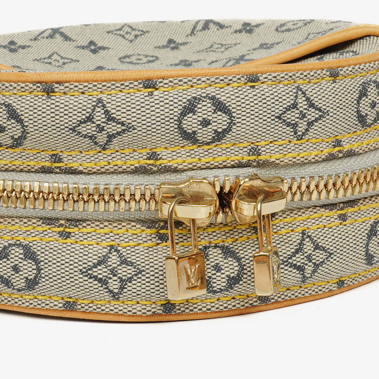 Louis Vuitton Mini Jeanne PM Schultertasche aus blauem Monogram Mini Lin