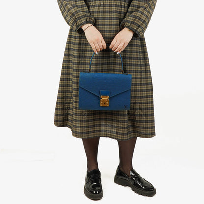 Louis Vuitton Concorde Tasche aus blauem Epi Leder