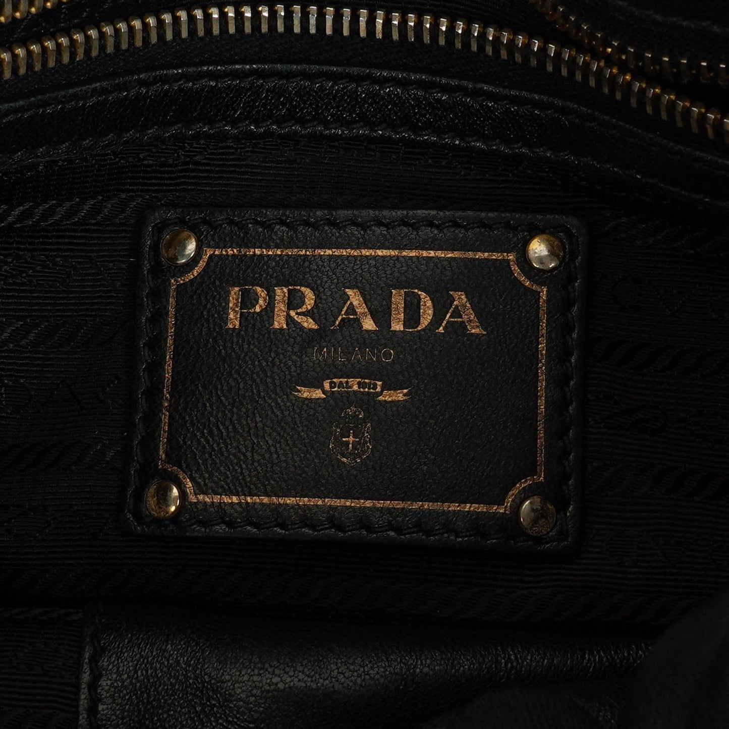Prada Nero Nylon Logo-Jacquard Henkeltasche