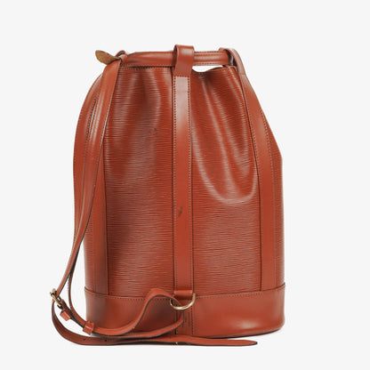 Louis Vuitton Randonnee PM Rucksack aus braunem Epi Leder