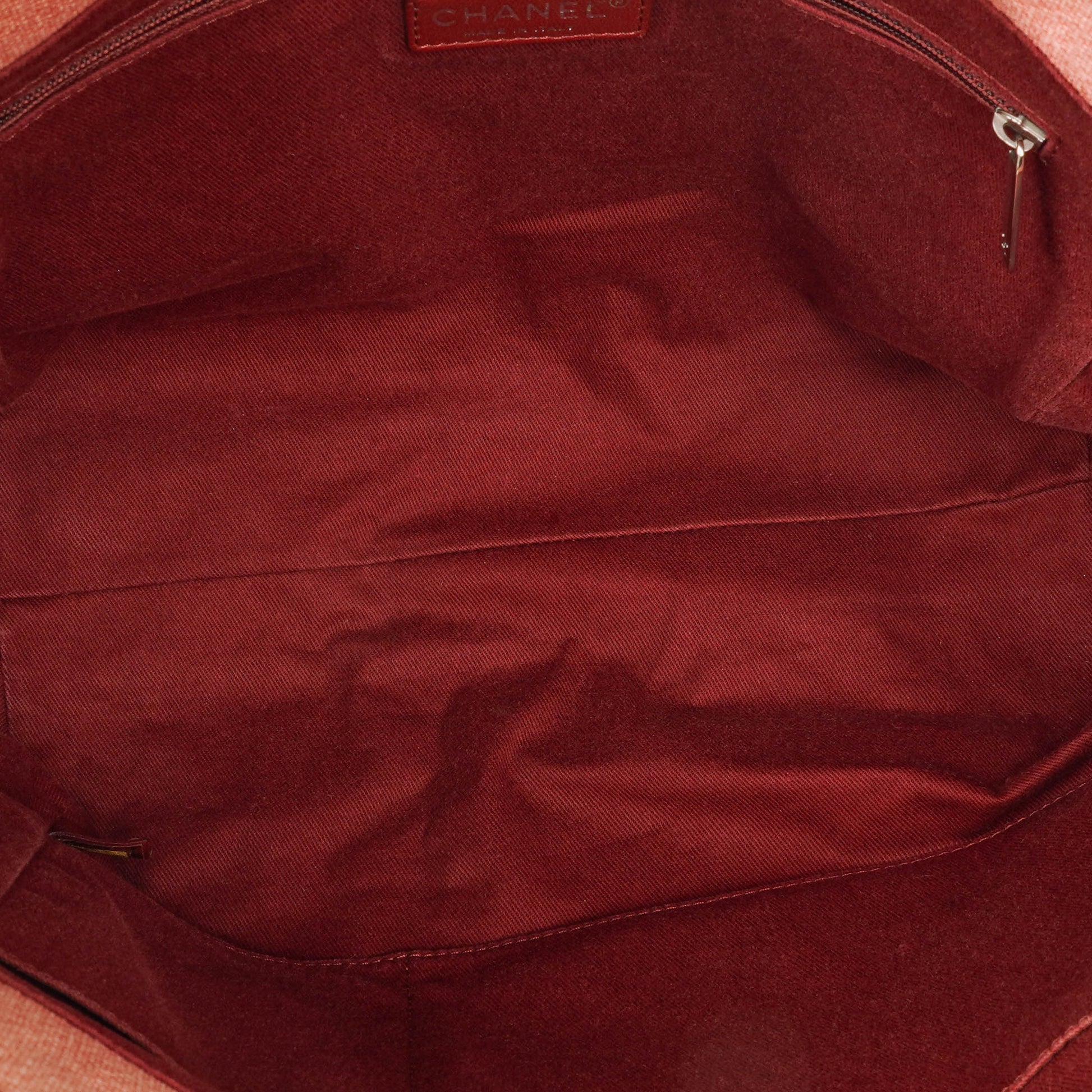Chanel Deauville Shopping Tote aus pinkem Canvas