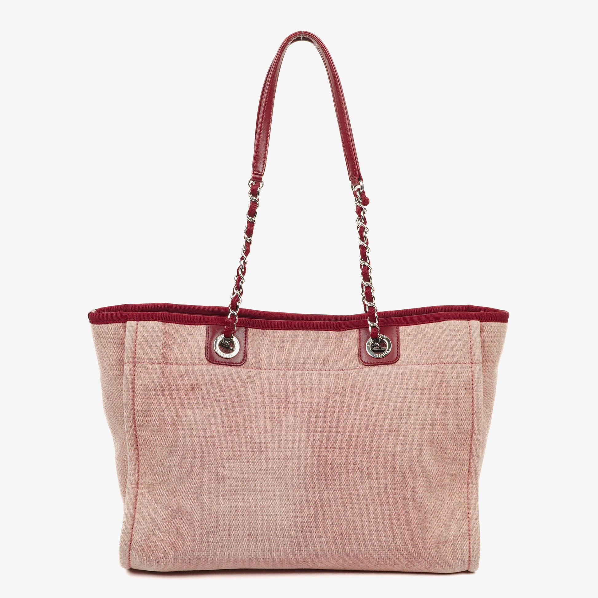 Chanel Deauville Shopping Tote aus pinkem Canvas