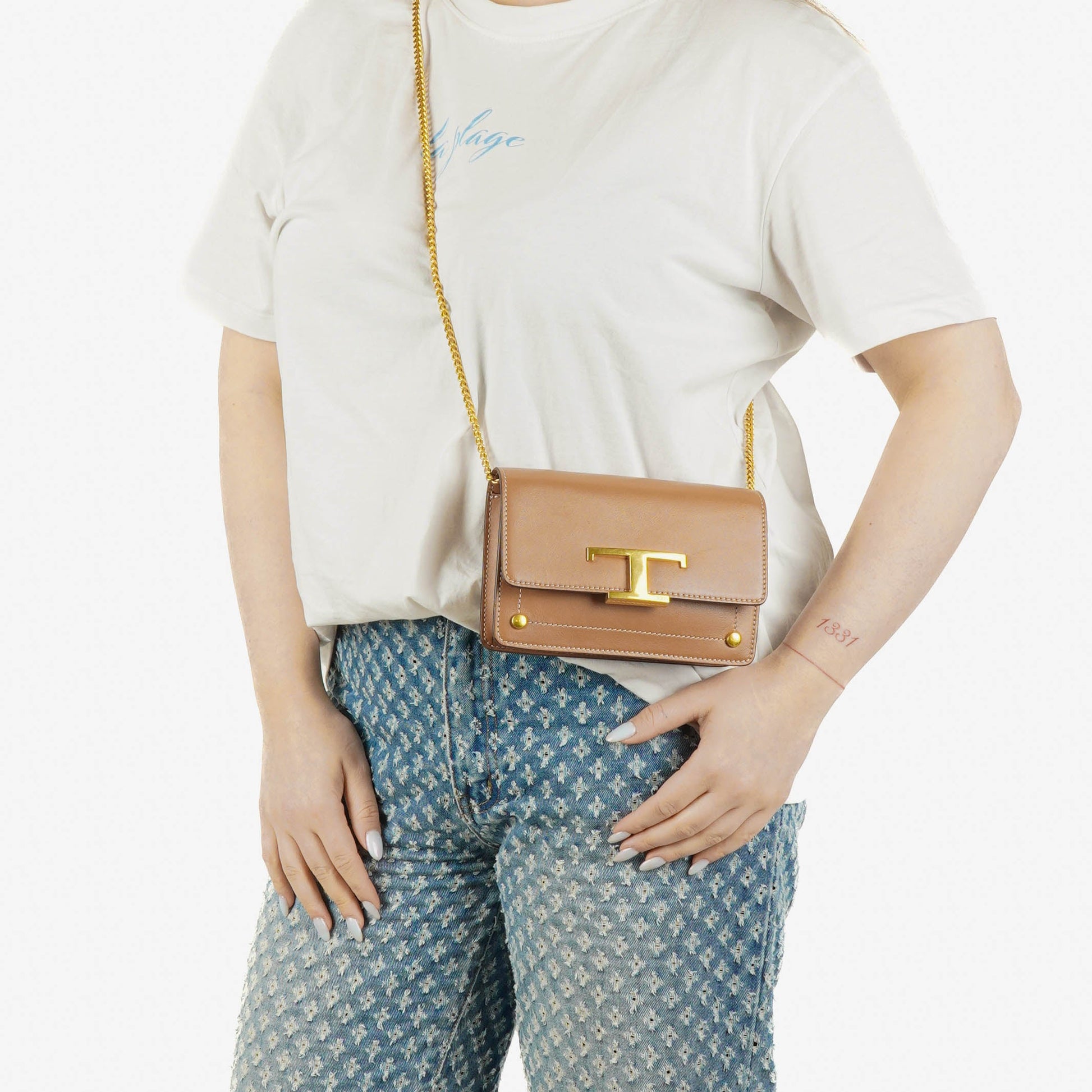 Tod's Bauchtasche aus Leder mit Überschlag
